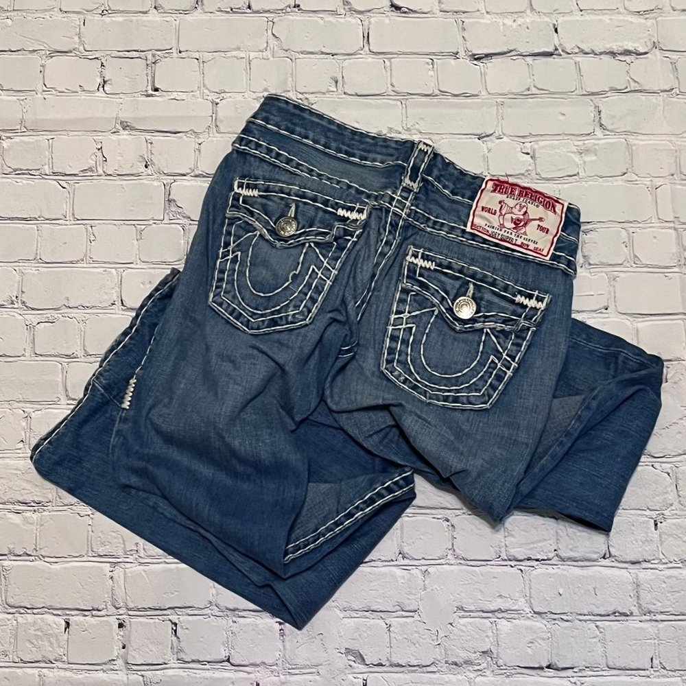 True Religion Logo Pocket Jeans Sz 28